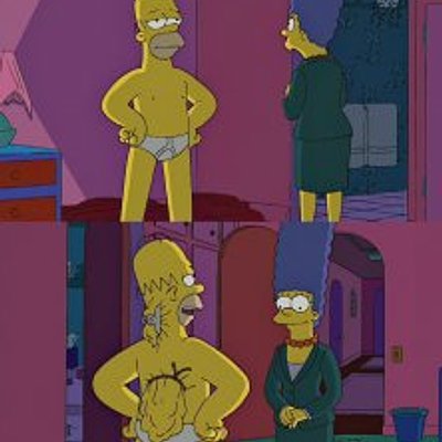 辛普森家庭 - 荷馬把肥肉往前挪