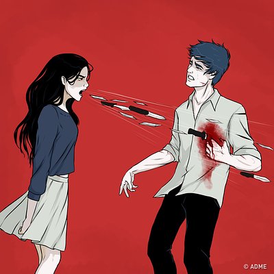 動漫吵架 - 少女噴刀對冷男