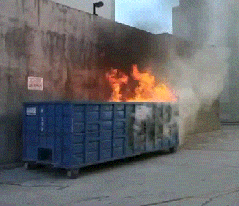 垃圾桶大火