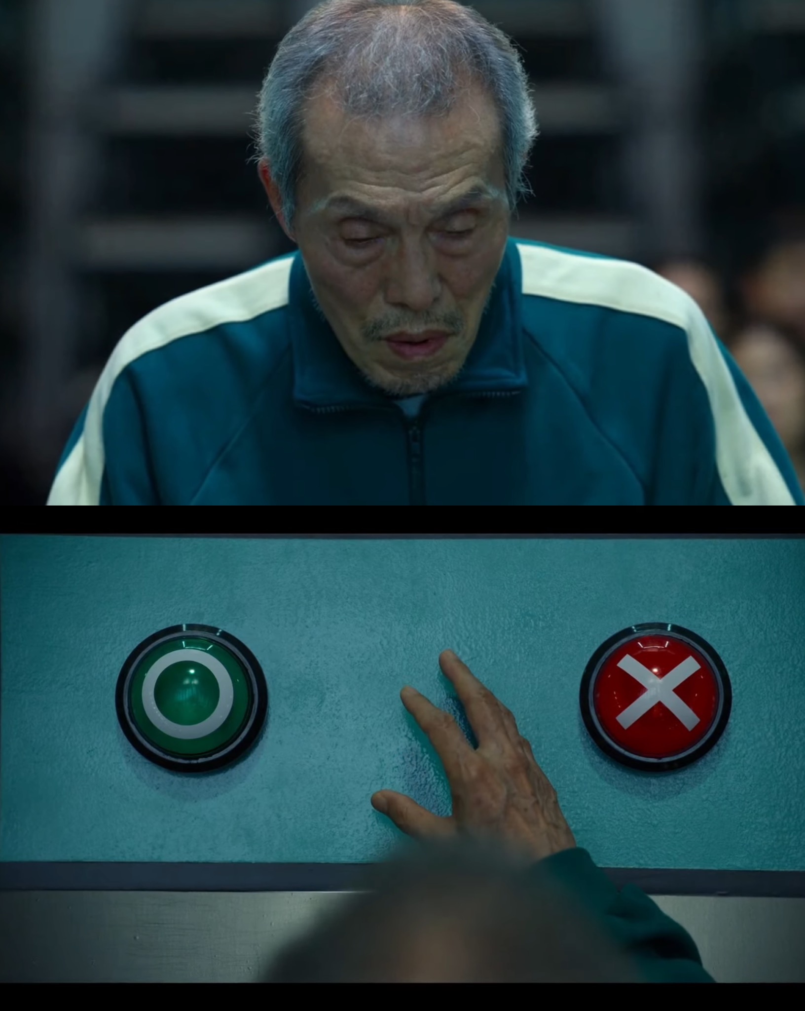 魷魚遊戲 - 老人按鈕抉擇