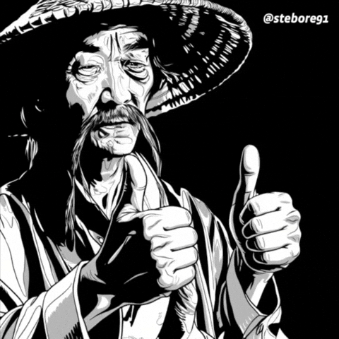 老人雙豎拇指