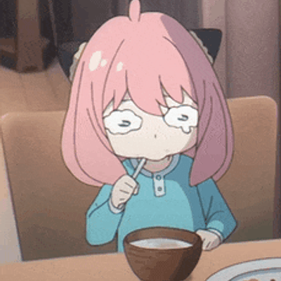 阿尼亞喪氣吃飯