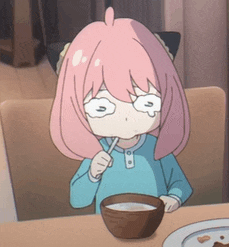 阿尼亞喪氣吃飯