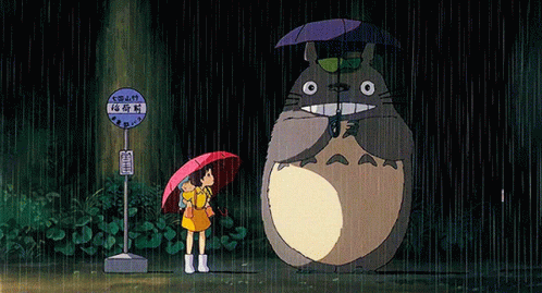 龍貓 - 雨中等公車
