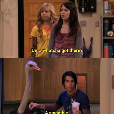 iCarly - 你手上拿什麼？一杯果昔（鴕鳥）
