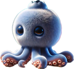 Blueberrinni Octopussini - 藍莓毛絨章魚