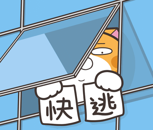 白爛貓 - 窗邊偷看窺探