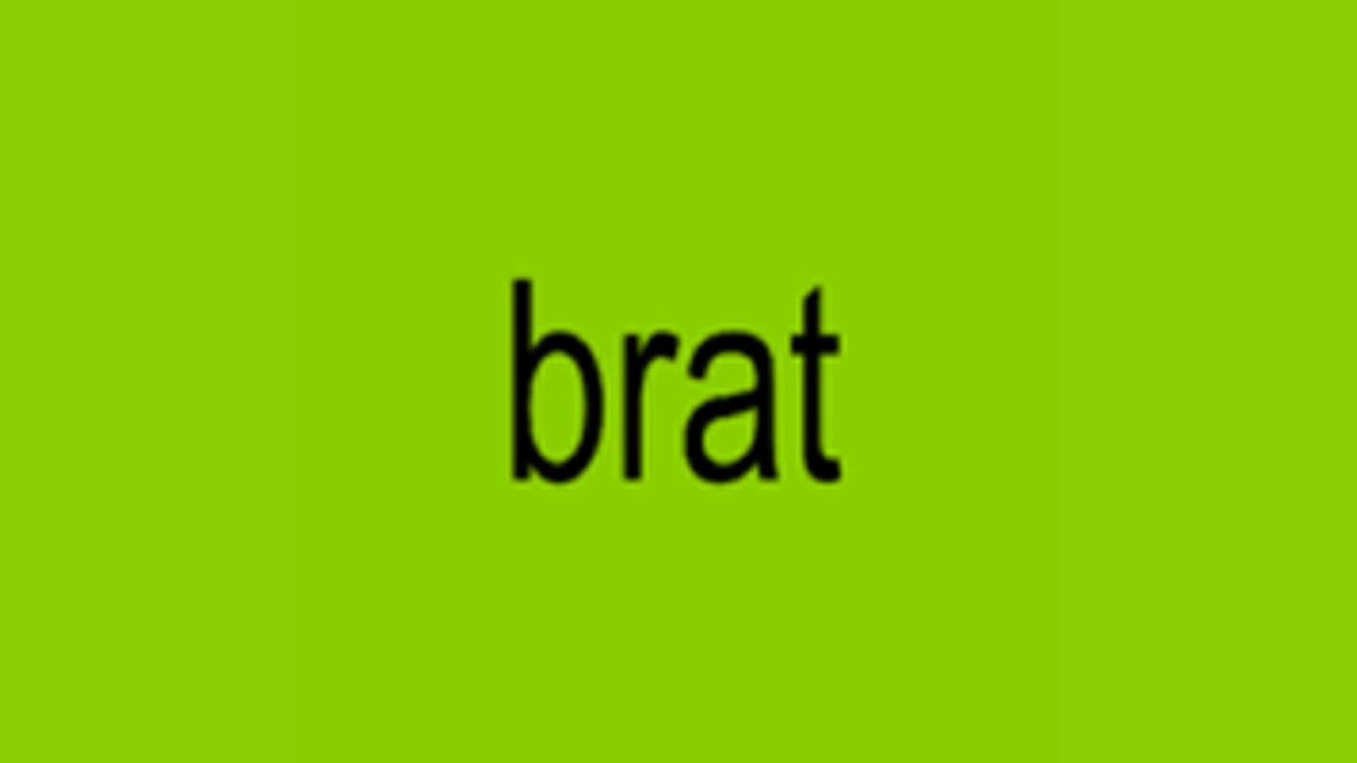 Charli XCX - Brat 螢光綠字卡