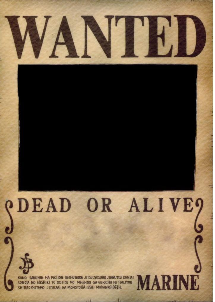 航海王 - 通緝令 WANTED 空白模板