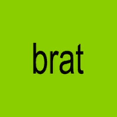 Charli XCX - Brat 螢光綠字卡