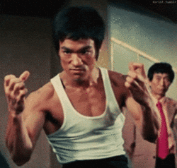 李小龍 - 認真起來的戰鬥架式