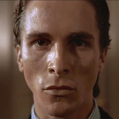 美國殺人魔 - 帕特里克強裝鎮定冒汗