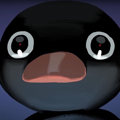 Terrified Noot Noot - 驚恐企鵝瞪大眼特寫