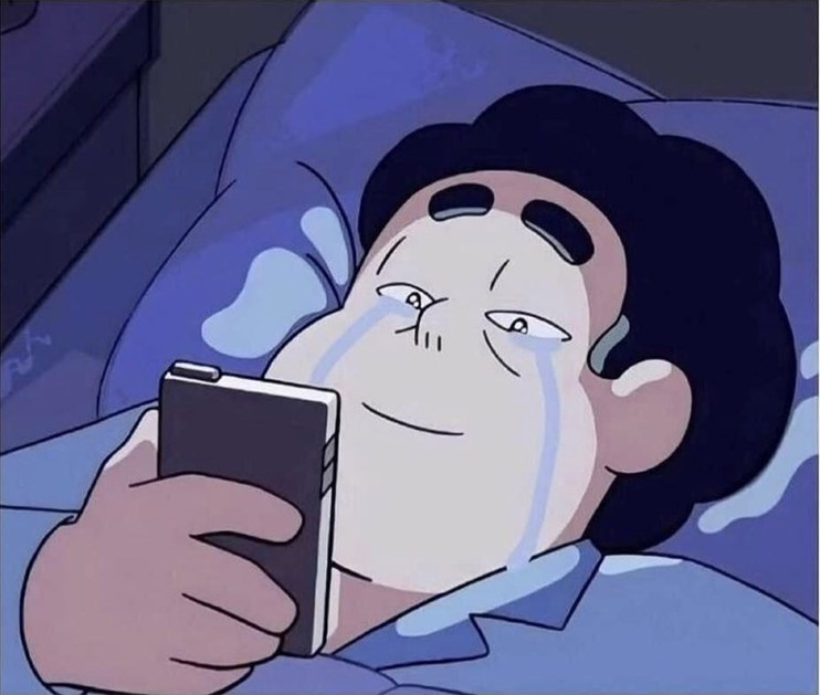半夜滑手機 - 邊哭邊笑的我