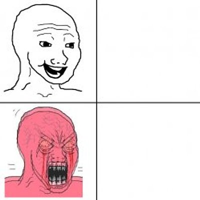 Wojak - 開心變暴怒(兩格)