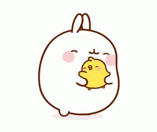 Molang 摩浪兔 - 抱著小雞討抱抱