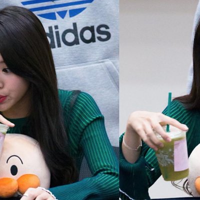 TWICE - 彩瑛喝飲料嫌棄對比