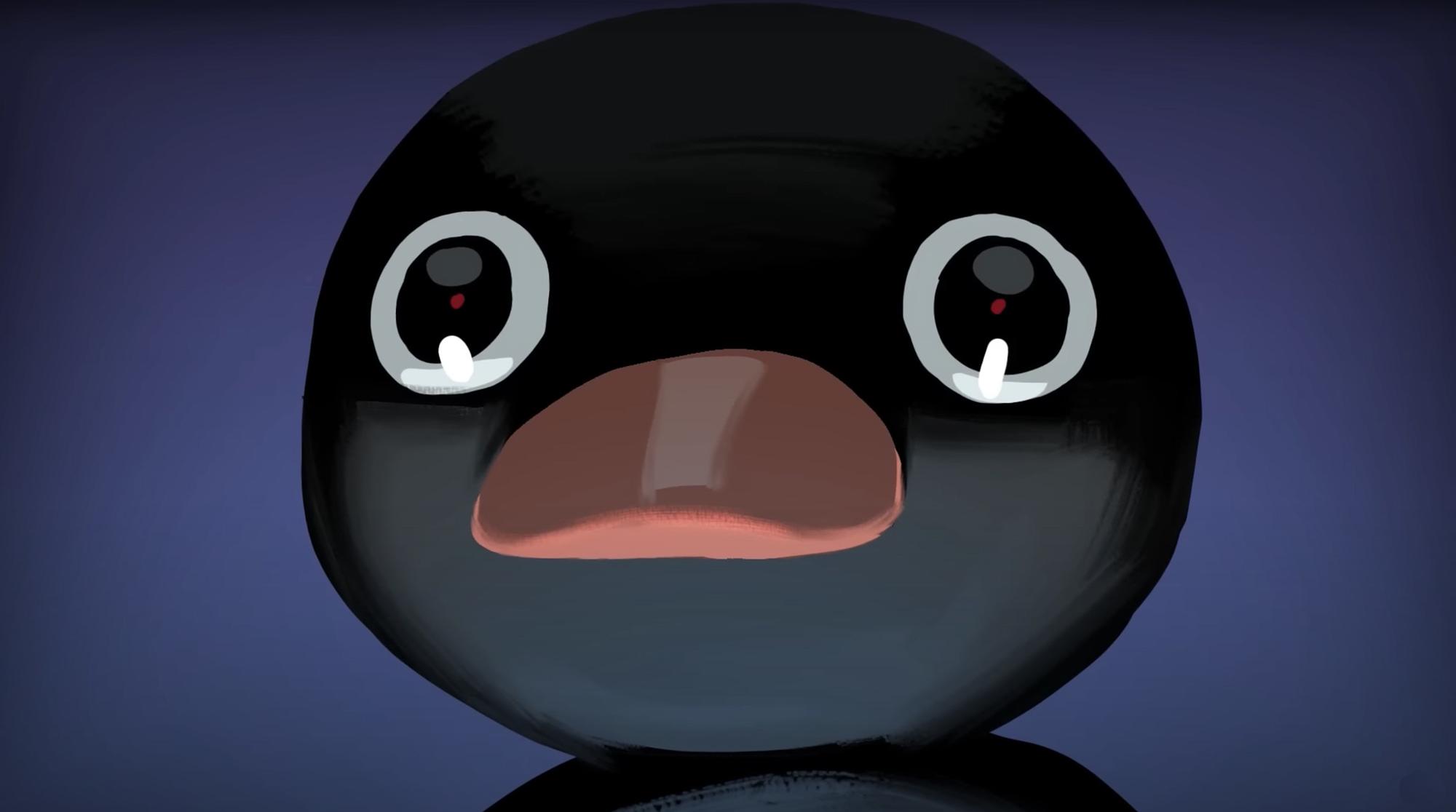 Terrified Noot Noot - 驚恐企鵝瞪大眼特寫