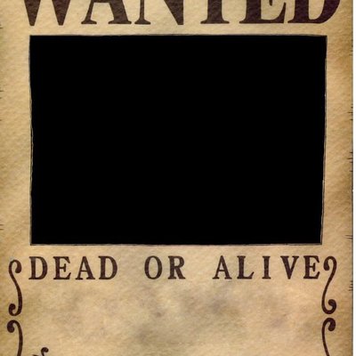 航海王 - 通緝令 WANTED 空白模板