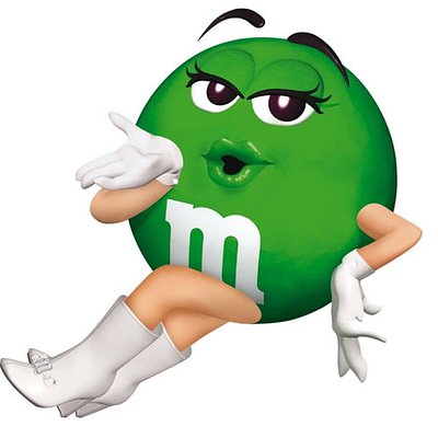 綠色M&M - 慵懶側躺撩人姿